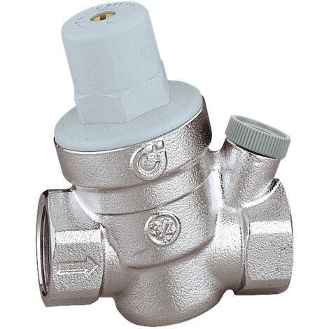 Thermador – Réducteur de pression pour eau froide 3/4'' FF – Corps laiton chromé – Pression réglable 1 à 6 bar – Installation facile incliné