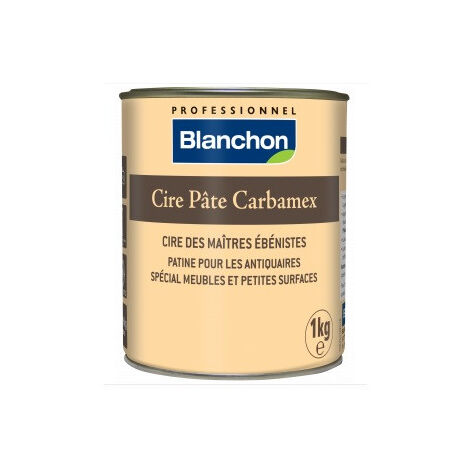 Blanchon – Cire pâte professionnelle pour bois – Neutre – 1kg – Brillant profond et grande dureté – N'encrasse pas le bois