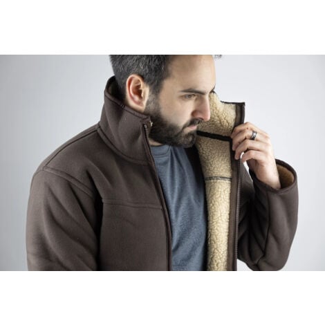 Blouson polaire doublé sherpa LMA 216500 ECORCE taille 4 marron