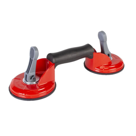 Rubi – Ventouse double pour surfaces rugueuses – Adhérence maximale grâce à la lèvre concentrique en caoutchouc – Châssis aluminium haute résistance – Poignée ergonomique