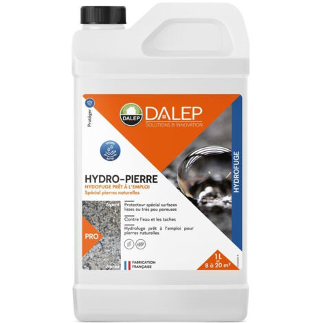 Dalep – Hydrofuge pierre naturelle 1L – Protection efficace contre taches et salissures – Application facile sur surfaces lisses – Imperméabilisant phase aqueuse