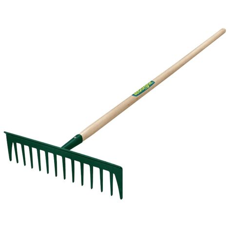 Leborgne – Rateau Batipro 14 dents droites 40cm – Peigne trempé pour résistance à l'usure – Manche bois PEFC pour confort d'utilisation
