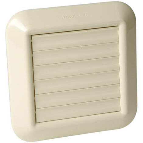 Nicoll – Bouche VMC carrée 125mm – Sortie d'air à volets mobiles pour hotte de cuisine ou sèche-linge – Empêche le refoulement d’air – Garantie 10 ans