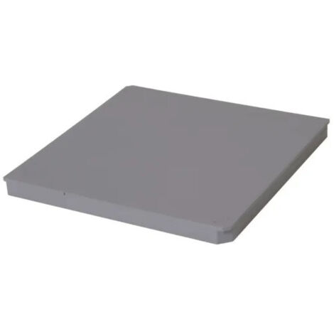 Couvercle piéton Nicoll UCORPCT à clipser pour regard 25x25cm couleur gris clair