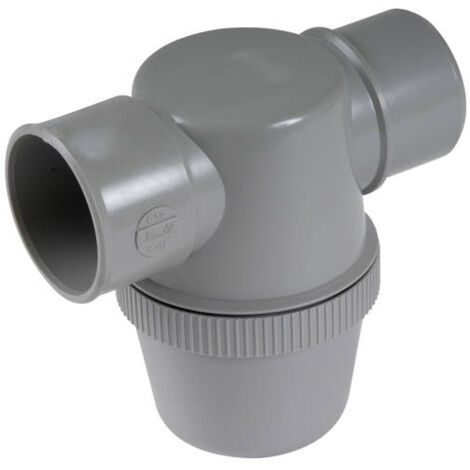 Nicoll – Siphon de lavabo PVC-C gris horizontal – Diamètre 50 mm – Garde d'eau 50 mm – Assemblage à coller pour évacuation efficace