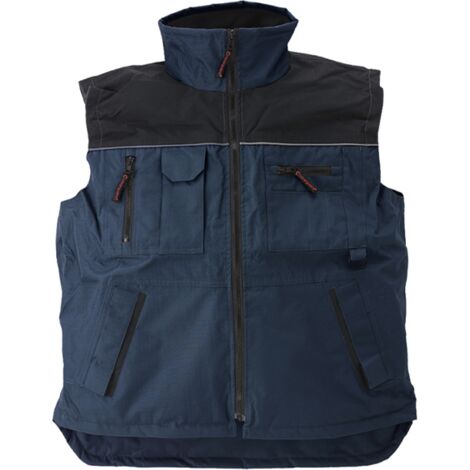 Gilet da lavoro multitasche Coverguard Ripstop Marina / Nero L