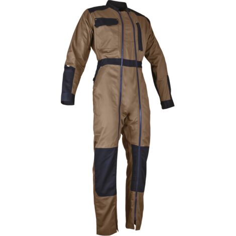 [JAMAIS UTILISÉ] Combinaison de travail LMA 4111 Chaudron taille 3 double zip bicolore châtaigne et gris sombre