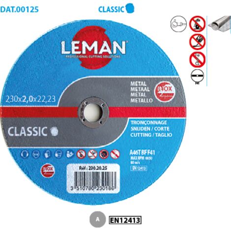 Leman - Disque Tronçonnage Inox 125x1,0x22,23 Mp