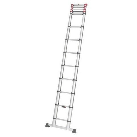 Hailo – Échelle télescopique aluminium 13 échelons – Hauteur max 3,8 m – Charge 150 kg – Système anti-pincement et embouts antidérapants