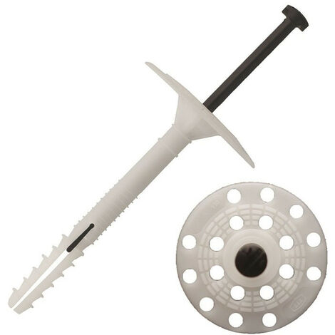 Scell-It - 200 Fixations d'isolant rigide à frapper 180 mm avec clou polyamide - FI10180