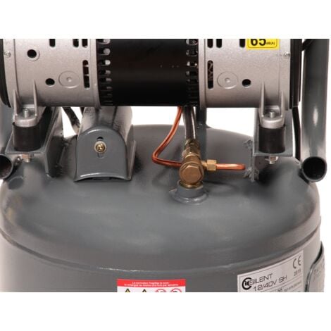 Lacme - Compresseur silencieux sans huile 1,5CV Monophasé 12,1m3/h 40L - Silent 12/40 V SH