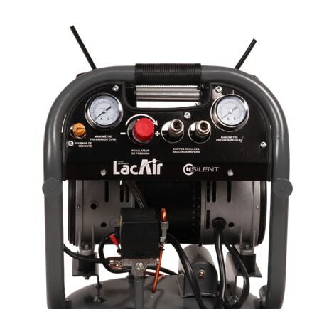 Lacme - Compresseur silencieux sans huile 1,5CV Monophasé 12,1m3/h 40L - Silent 12/40 V SH