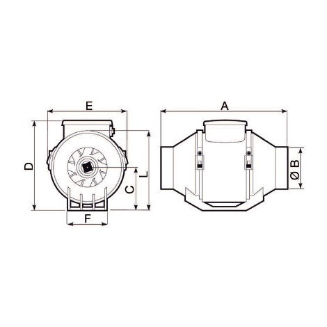 Ventilateur De Gaine Vortice Lineo Quiet 125 Mm Avec Minuterie - 320 M3/h