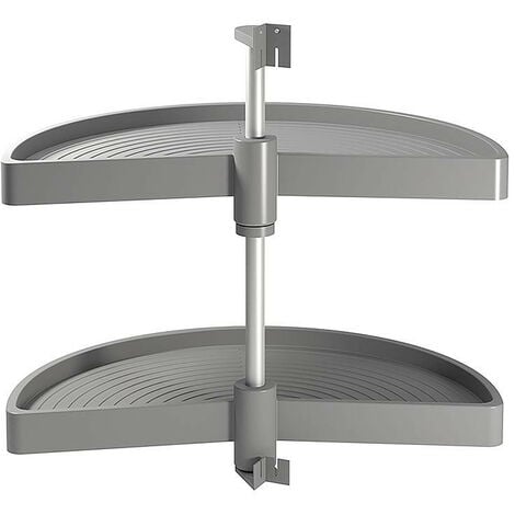 Emuca - Jeu de 2 plateaux tournants module de cuisine en plastique Gris