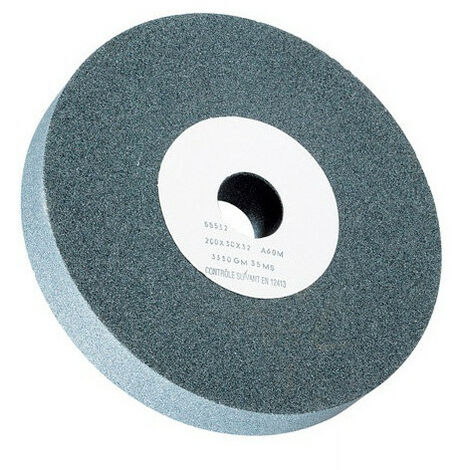 Meule Corindon Blanc 250mm X 32mm X 25mm Grain 60 - Pour Touret à Meuler YTGZS