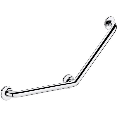 Delabie – Barre de douche coudée 135° en inox 304 – Dimensions 400x400 mm – 3 points de fixation invisibles – Capacité 170 kg – 5082P