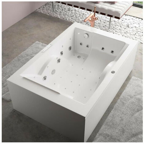 Allibert - Baignoire balnéo rectangulaire 180 x 120 cm 310 L - Spallibert Duo