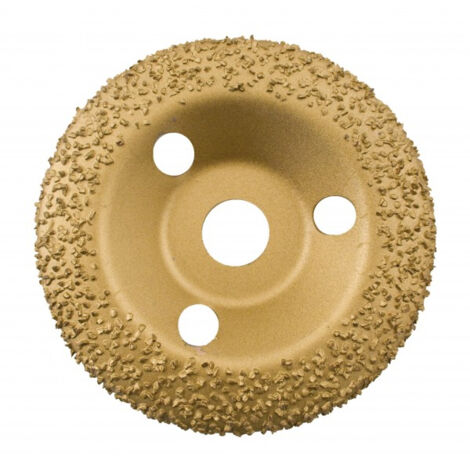Edma – Disque à lamelles bombé 125 mm – Grain moyen 24 – Carbure de tungstène pour acier et béton – Compatible meuleuse 125 mm