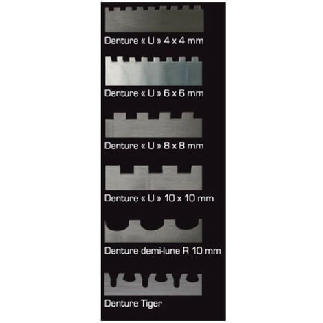 Coffret de 6 platoirs à colle en U inox 280x115mm Sidamo