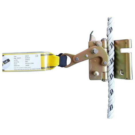 Antichute mobile Levac 3803A200 sur corde tressé D12mm avec absorbeur d'énergie
