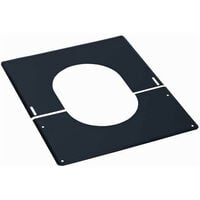 Plaque de finition TEN 482418 inox 30° à 45° D180mm noire