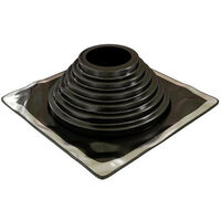 TEN – Pipeco 205004 solin de toit noir n°4 D80 à 153mm – Caoutchouc – Embase carrée pour étanchéité toiture
