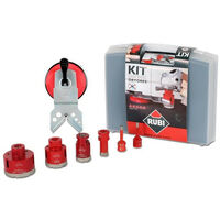 Rubi – Kit de 6 trépans diamantés DRYGRES Ø 20-75 mm – Pour carrelage céramique – Profondeur 36 mm – Vitesse max 14 000 tr/min