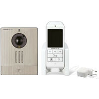 Aiphone – Carillon vidéo couleur sans fil – Alimentation par 6 piles AA – Portée 100m – Mémoire d'images 100 appels – Moniteur DECT 2,4 pouces