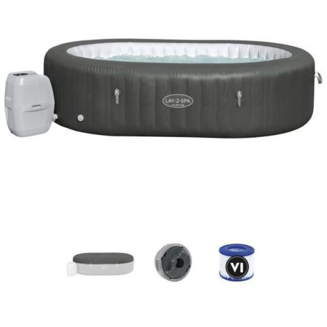 Idromassaggio Gonfiabile Bestway Lay-Z-Spa Mauritius Smart AirJet 270x180x71 cm 5-7 Persone Airjet, Copertura e Connessione App