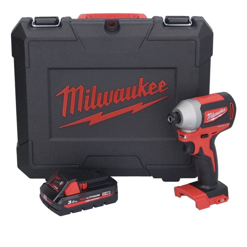 Milwaukee M18 ONEID2-301 Visseuse à choc sans fil 226Nm 1/4 18V Brushless  + 1x Batterie 3,0Ah + Chargeur