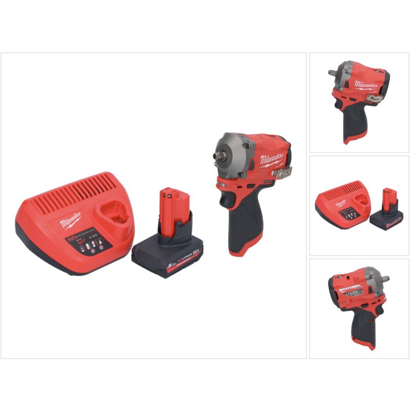 Milwaukee M18 FID3-501 Clé à choc sans fil 18 V 1/4'' 226 Nm Brushless + 1x  batterie 5,0 Ah + chargeur