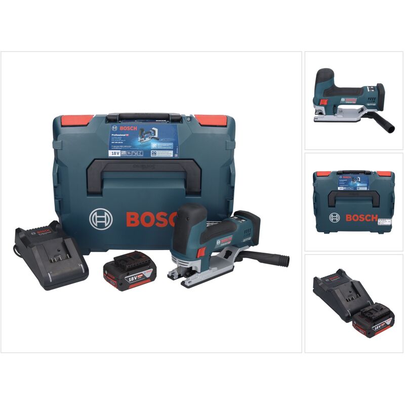 Bosch Bleu 06015A1005 Scie sauteuse sans fil GST 12V-70, 2 batteries 3,0  Ah, L-BOXX