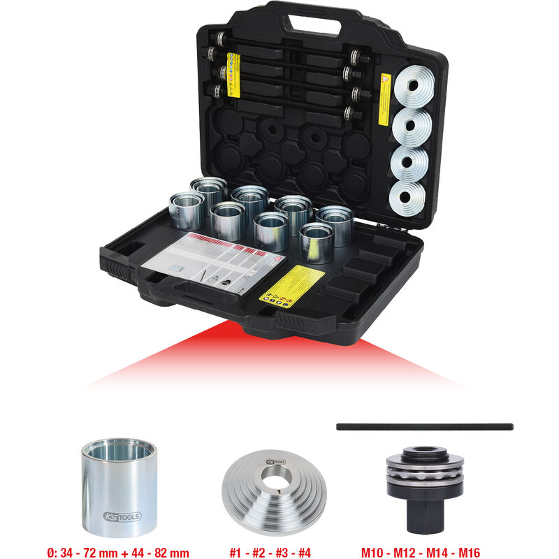 Jeu d'outils pour le montage et le démontage de roulements, joints et  bagues - KS Tools
