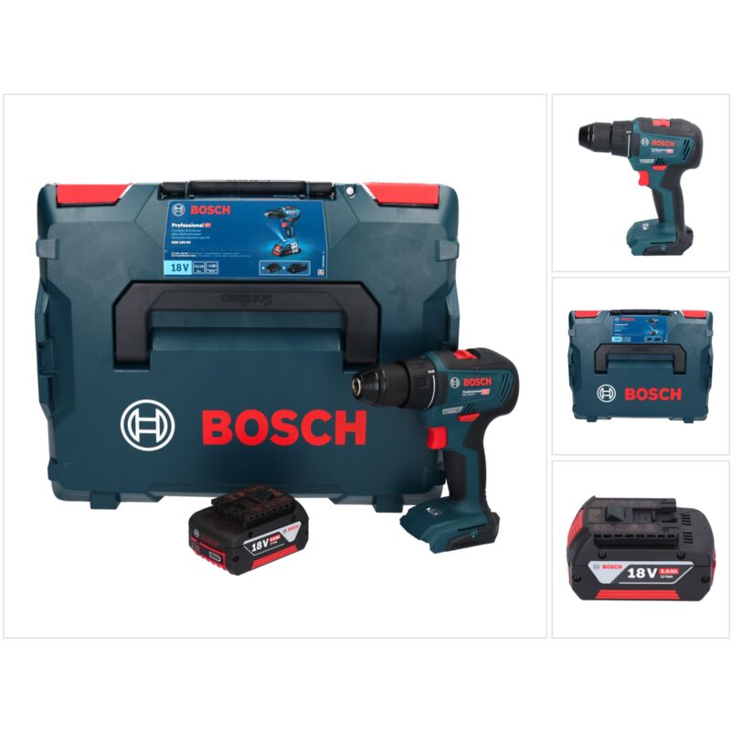Bosch Professional GSR 18V-55 Perceuse-Visseuse sans fil 55Nm 18V Brushless  + 1x Batterie 5,0 Ah + Coffret L-Boxx - sans chargeur