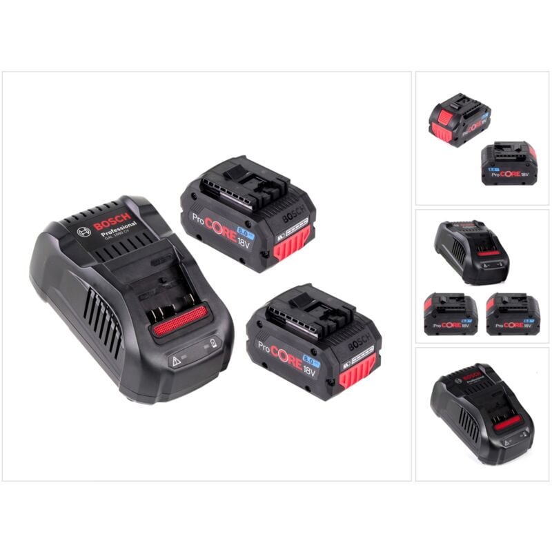 Pack de démarrage Bosch 2 Batteries ProCORE 18V 8,0Ah Chargeur et