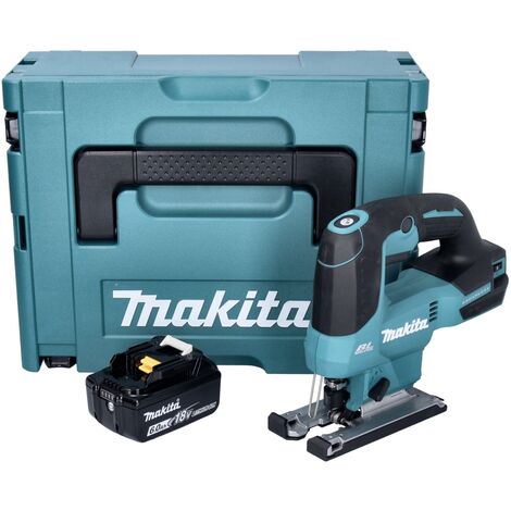 Scie Sauteuse Sans Fil 850W Ecarke - Compatible Batteries Makita 18V, Laser, Coupe à Onglet 0-45°, 6 Lames