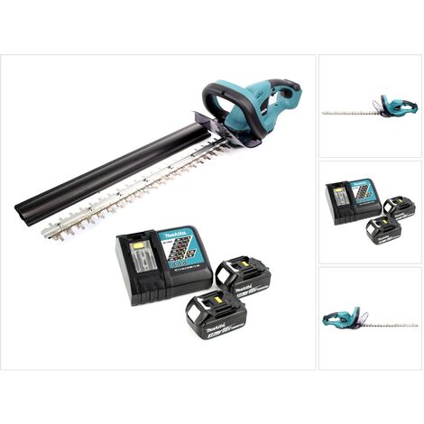 Makita – Taille-haie sans fil 18V – Lame 52 cm – 2 batteries 3,0 Ah – Autonomie 75 min – Moteur anti-vibrations