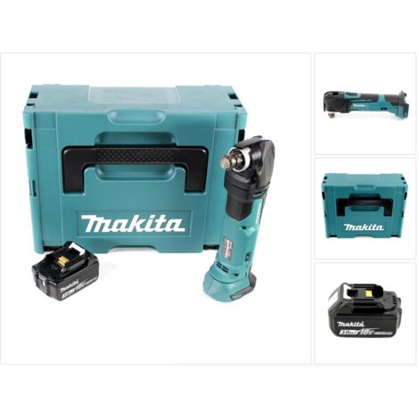 Makita DTM 51 F1J Découpeur-ponceur multifonctions sans fil 18V Li-Ion + 1x Batterie BL 1830 18V 3,0 Ah Li-Ion + Coffret Makpac - sans chargeur