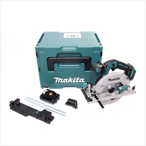 Scie Circulaire Sans Fil 750 W - Compatible Batteries Makita 18V - Coupe Jusqu'à 90 Mm - Angle Réglable 0-45°