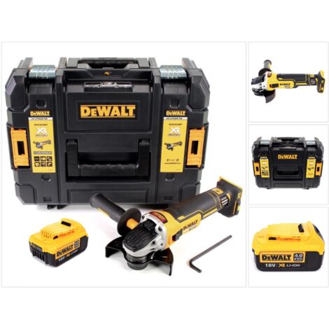 Dewalt – Meuleuse sans fil 18V 125 mm – Moteur Brushless – 800W – Vitesse 9000 U/min – Avec 1 batterie 4Ah – Système Perform & Protect (1/4)