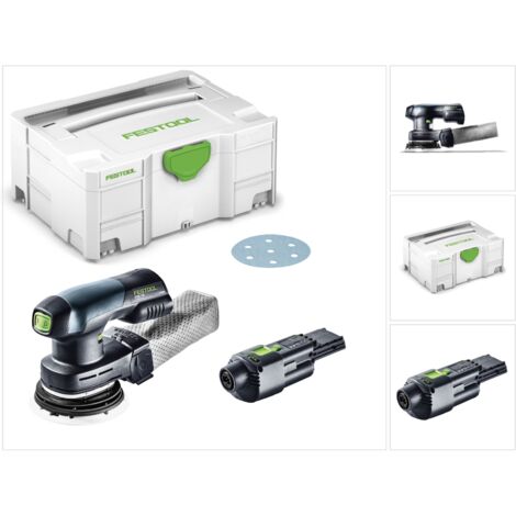 Festool – Ponceuse excentrique sans fil 18V – Moteur Brushless EC-TEC – Ø plateau 125mm – Sac récupérateur Longlife – Adaptateur pour aspiration - ACA 220-240 (1/5)
