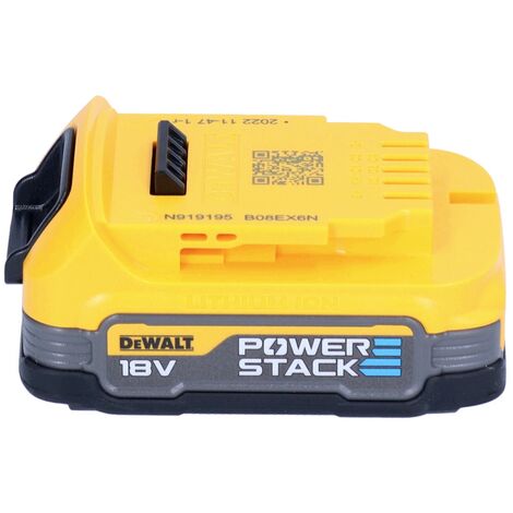 DeWalt Kit batterie DCBP 034 E2 2x batterie Powerstack 18 V 1,7 Ah / 1700 mAh XR Li-Ion - avec indicateur de charge