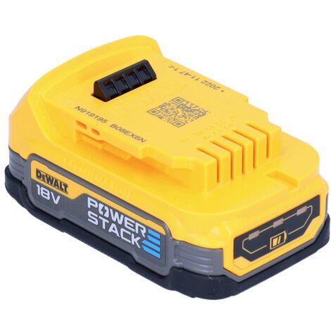 DeWalt Kit batterie DCBP 034 E2 2x batterie Powerstack 18 V 1,7 Ah / 1700 mAh XR Li-Ion - avec indicateur de charge