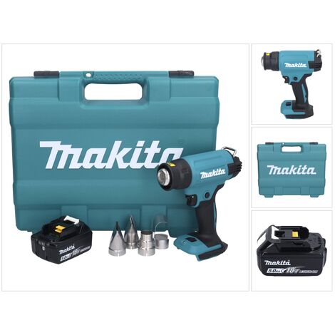 Makita DHG 181 T1K Pistolet air chaud sans fil 18 V 150 - 550C + 1x Batterie 5,0 Ah + Coffret - ohne Ladegert (1/5)
