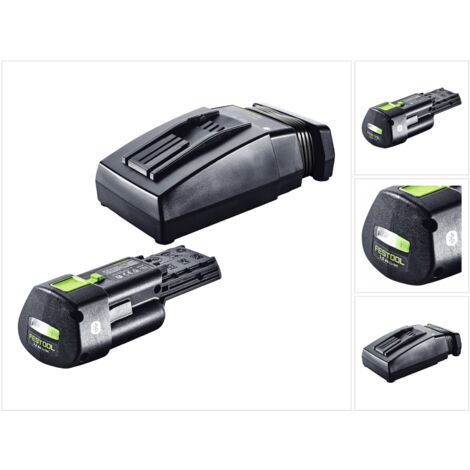 Batterie 18V 3,0Ah Li-Ion avec chargeur TCL 6 – Affichage LED – Bluetooth pour commande aspirateur – Pour ponceuses Festool