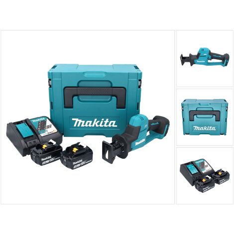 Makita DJR 189 RMJ Scie recipro sans fil 18 V Brushless + 2x batterie 4,0 Ah + chargeur + Makpac