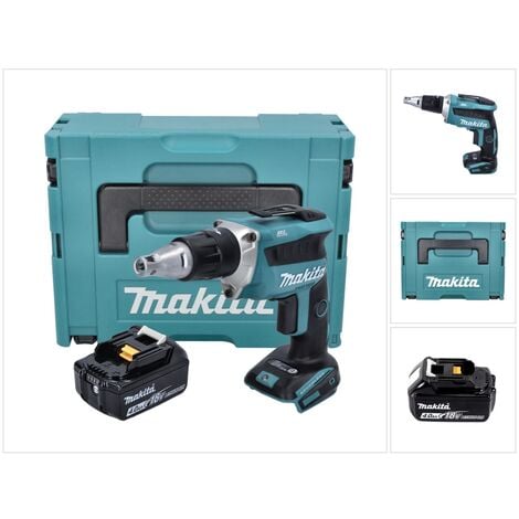 Makita DFS 452 M1J Visseuse plaque de plâtre sans fil 18 V Brushless + 1x batterie 4,0 Ah + Makpac - sans kit chargeur