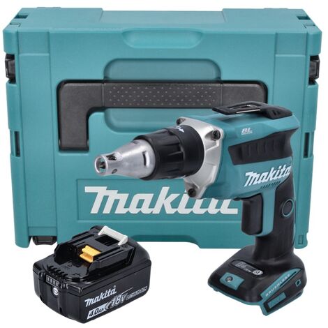 Makita DFS 452 M1J Visseuse plaque de plâtre sans fil 18 V Brushless + 1x batterie 4,0 Ah + Makpac - sans kit chargeur