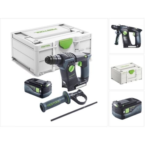 Festool BHC 18-Basic Marteau perforateur sans fil 18 V 1,8 J SDS Plus Brushless + 1x batterie 5,0 Ah + Systainer - sans chargeur