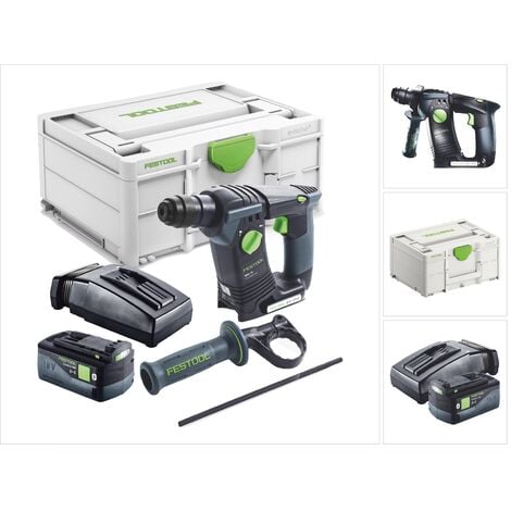 Festool BHC 18-Basic marteau perforateur sans fil 18 V 1.8 J SDS Plus Brushless + 1x batterie 5.0 Ah + chargeur + systainer